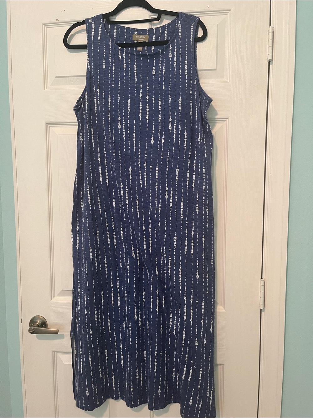 Sleeveless Navy Stripe Maxi Dress by Denim & Co